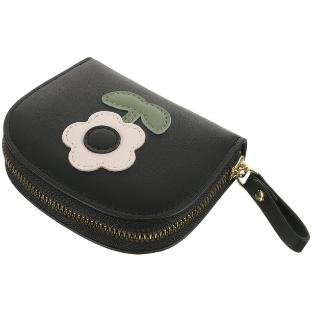 Cartera de mujer Cartera pequeña de cuero con ranuras para tarjetas Monedero pequeño para niña
