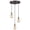 Bronze, variant on Woodbridge Lighting Fulton G125 3-Light Metal Cluster Pendant in Chrome/Bronze