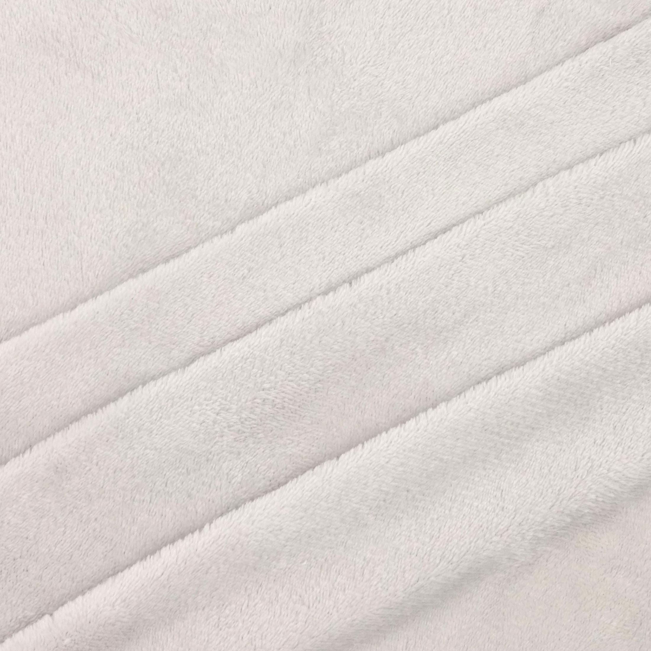 (2 pack) Shason Textile 1.5 Yard Cut Plush Coral Fleece Fabric, Light Gray, 54" Wide for Sewing & Crafts