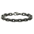 thumbnail image 6 of Invicta Jewelry Men's Rectangular Link Gunmetal Steel Bracelet (8.5mm) - 8.75", 6 of 8