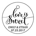 thumbnail image 1 of 100 PCS Love is Sweet Customized Hang Tags Personalized Wedding Favor Gift Paper Tag, 1 of 1
