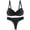 Black, variant on Minimizer Bras for Women Underwire Lace Bra And Bikini Bottom Two Piece Underwear Set Womens Seamless Jelly Bras