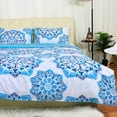 thumbnail image 4 of PiccoCasa 3 Pieces Bed in a Bag Comforter Set with 2 Pillowcases, Blue Queen, 4 of 6