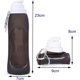thumbnail image 5 of Botella de agua deportiva sin Bpa (gris oscuro), botella de agua ultraligera de 500 ml, botella de agua plegable, botella de agua deportiva a prueba de fugas para gimnasio, yoga, Hiki Rojo Verde Cocina, Decoración y Otros, 5 of 5