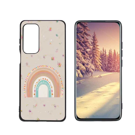 Boho-rainbow-11 Phone Case, Degined for Motorola MOTO Edge 2021 Case Men Women, Flexible Silicone Shockproof Case for Motorola MOTO Edge 2021