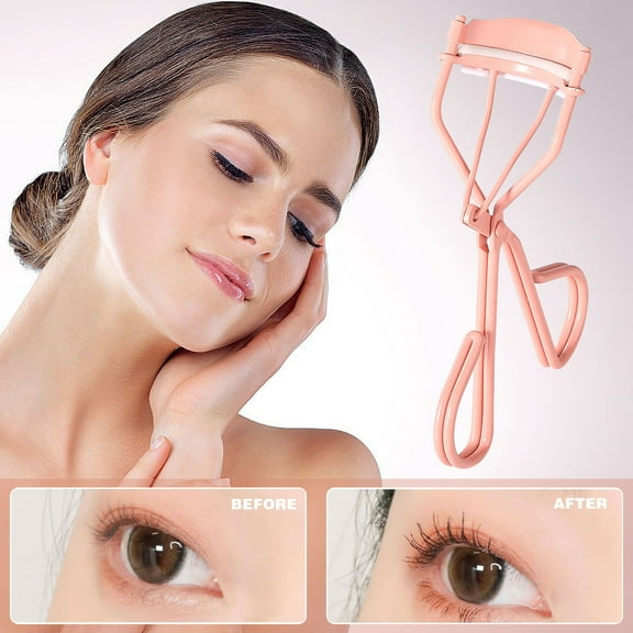 Eyelash Curler, Eyelash Comb, Stainless Steel Eyelash Curler with Built-In Brush, Comfortable Handle Design for All Eye Shapes and Sizes, Gentle Curling without Pulling Or Breaking Lashes