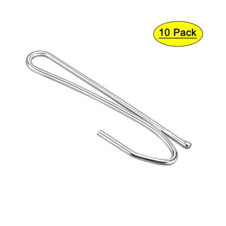 

Uxcell Curtain Hooks Metal Single Prongs Pinch Pleat Drapery Hook for Drapes Tapes Silver Tone 10 Pcs