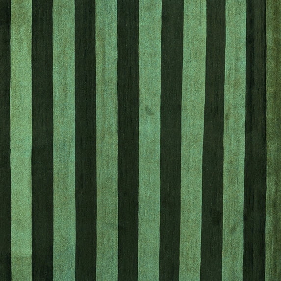 Ahgly Company Machine Washable Indoor Square Oriental Turquoise Blue Modern Area Rugs, 8' Square