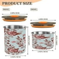 thumbnail image 3 of Wobogo Vintage Floral Lace Food Storage Jars 304 Food Grade Stainless Steel Canisters With Vacuum Airtight Lids for Coffee Snacks Nuts Cereal 900ML, 3 of 9