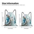 thumbnail image 5 of Yiaed Let's go Travel Print Drawstring Bags Drawstring Backpack Bulk String Back Pack Gym Sport Bag-Small, 5 of 5