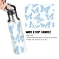 thumbnail image 4 of Yayeee 20oz Insulated Water Bottle Double Wall Stainless Steel with Flip Straw Lid, Blue Butterfly, 4 of 7
