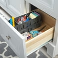 thumbnail image 5 of Simplify 2 Pack Slim Stackable Organizer Bin with Adjustable Dividers 12.5 L x 4 W in Grey, 5 of 6