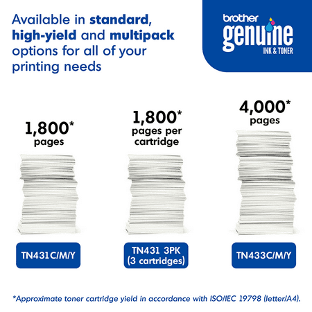 Brother - TN431Y Standard-Yield Toner Cartridge - Yellow