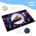 thumbnail image 3 of BaHomeck placemats Set of 4 rectangle Linen Cotton Placemats for Dining Table Washable Heat Resistant,Dreamcatcher With Feathers And Roses,18*12inch, 3 of 4