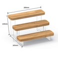 thumbnail image 2 of letairis Transparent Wood Display Stand Storage for Cosmetic Action Figure Collections Organizer Display Dessert 3Tiers, 2 of 9