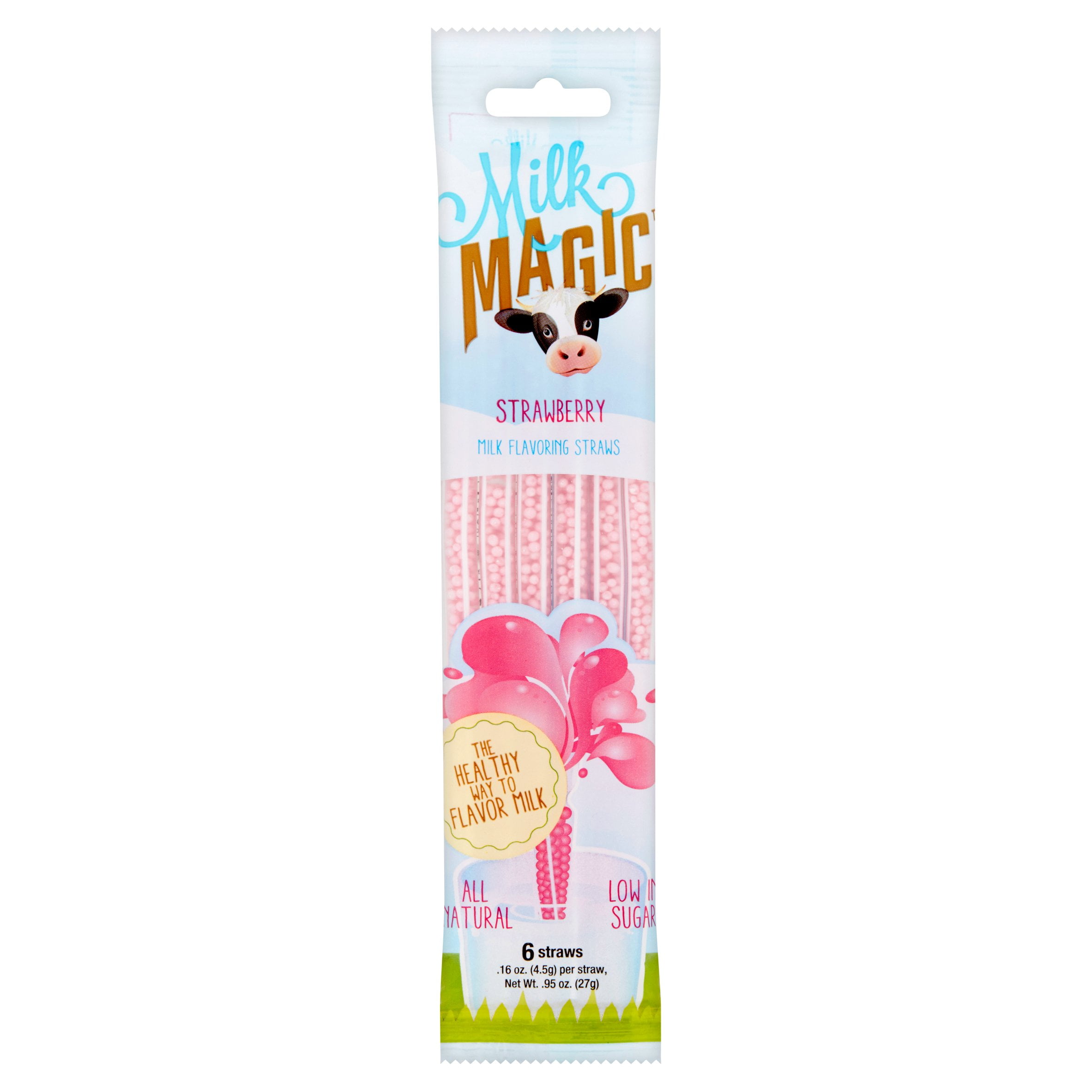Got Milk? Magic Milk Strawberry Flavoring Straws, 0.16 Oz., 6 Count