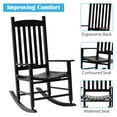 thumbnail image 6 of CL.HPAHKL Wooden Rocking Chair Outdoor Indoor Rocker Chair, Patio Chair with High Back and Armrest for Backyard Lawn Garden, Black, 6 of 7