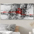 thumbnail image 3 of wall26 Canvas Print Wall Art Set Black &amp; Red Grunge Watercolor Lines Abstract Shapes Illustrations Modern Art Chic Scenic Relax/Calm Colorful for Living Room, Bedroom, Office - 16"x24"x, 3 of 7