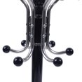 thumbnail image 6 of 67" Metal Coat Tree, Coat Racks with 16 Hooks, Hat Jacket Stand Tree Holder Hanger Rack Metal Organizer Coat Rack Umbrella Stand with Marble Base for Jacket, Purse, Scarf Rack (Black), 6 of 7