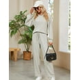 thumbnail image 2 of SMZ Womens Lounge Set Cute Long Sleeve Pajama Sets Casual 2 Piece Pj Outfit Fall Sleepwear Pockets, 2 of 6