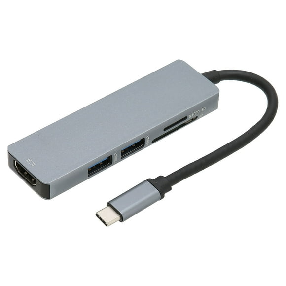 5 in 1 USB C Hub 5Gbps Transfer Ultra HD 3840x2160 30HZ 4K PD Charging USB Docking Station for Home Office Travel