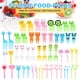 thumbnail image 3 of Injueey 51x tenedores de frutas para niños duraderos adecuados para todas las ocasiones lindos mini palillos de comida de viñetas de animales Mostrada, 3 of 6