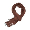 thumbnail image 2 of Gravity Threads 100% Pashmina Soft Shawl Wrap Scarf, Rust, 2 of 3