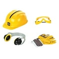 thumbnail image 4 of CAT: Construction Worker Vest - Yellow & Black - 5pc Set, Pretend Play Outfit & Toy Accessories, Helmet-Goggles-Gloves-Earmuffs, Licensed, Kids Ags 3+, 4 of 8