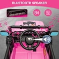 thumbnail image 2 of EastVita 12V Ride on Truck Car, 2WD Electric Car with Remote Control, Electric Car for Kids with Spring Suspension, Led Lights, Music, 3 Speeds pink, 2 of 7