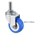 thumbnail image 3 of Swivel Caster Wheels PU Caster 2 Inch Dia Blue Wheel M10 x 25mm Thread 132lb Capacity , 2pcs, 3 of 3