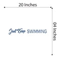 thumbnail image 4 of Children Just Swimming Cute Sports Wall Decal Decoration Keep Swimming Wall Décor Wall Quote Art Lasts Years and Easily Removable - Size: 20 In(W) x 4 In(H), 4 of 5