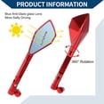 thumbnail image 5 of Unique Bargains Motorcycle Rear View Mirrors Side Rearview Mirror Adjustable Aluminum Alloy 1 Set Red M8/M10 Prismatic Shape, 5 of 7