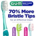 thumbnail image 4 of HENF-GUM Technique Daily Clean Toothbrush with Quad-Grip Handle & Stay Clean Cap, Compact Head & Soft Bristles, 3 Toothbrushes, Multicoloured, 4 of 4