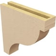 thumbnail image 5 of 3"W x 12"D x 12"H Thin Garner Rough Cedar Woodgrain TimberThane Corbel, Primed Tan, 5 of 6