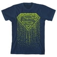 thumbnail image 6 of Superman Dripping Logo Boy's Navy T-shirt-XL, 6 of 7