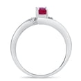 thumbnail image 5 of 10k White Gold Oval Ruby And Diamond Wave Ring, 5 of 6