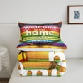 thumbnail image 4 of YST Rainbow Pride Comforter Set Welcome To Our Home Bedding Pride Home Decor, People Celebrating International Day for Lgbt Community Colorful Striped Design Bedding Comforters & Sets Twin, 4 of 6