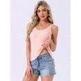 thumbnail image 2 of DARING DIVA Loungewear Sleeveless V Neck Cami Solid Casual Tops L Pink, 2 of 7