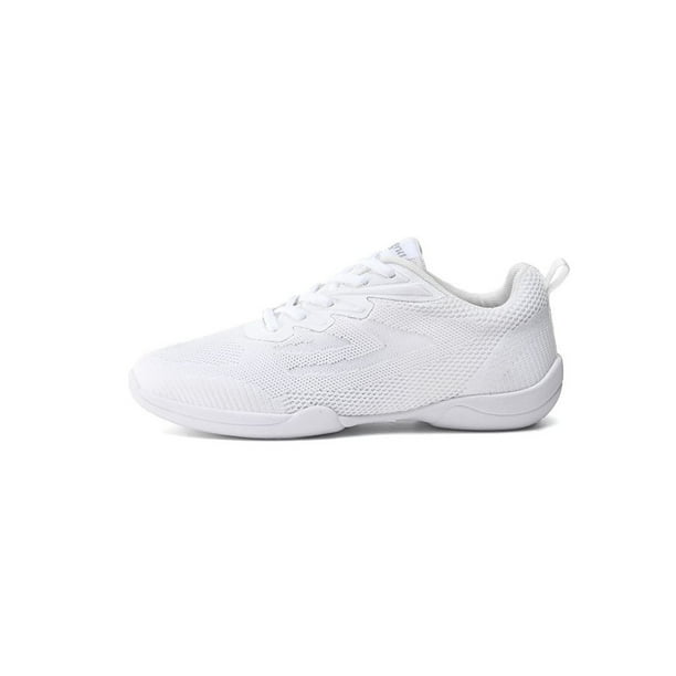 Woobling Adulte Jeunes Antidérapant Blanc Cheerleading Chaussure Garçons  Sport Respirant Confort Cheer Chaussures Femmes Léger Dentelle Up Blanc 9