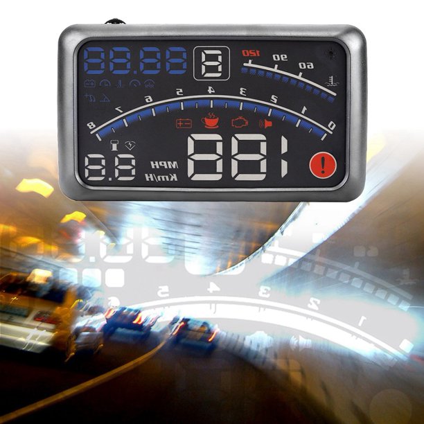 Pantalla HUD Para Coche, Pantalla HD De Cinco Pulgadas, Alarma De Exceso De Velocidad, Encendido/apagado Automático, Adecuado Para Coches OBD2