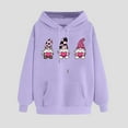thumbnail image 4 of Hoodies for Women Valentines Drawstring Pullover Hoodie Casual Loose Print Hoodies with Pockets, 4 of 4