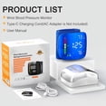 thumbnail image 7 of Ziqing Rechargeable Wrist Blood Pressure Monitor for Home Use, with Adjustable Blood Pressure Cuff and LED Backlit Display, Dual-User Memory Storage - Blue, 7 of 7
