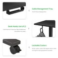 thumbnail image 5 of FEZIBO Crank Adjustable Height Standing Desk with Handle and Splice Board, Black Finish,55", 5 of 7