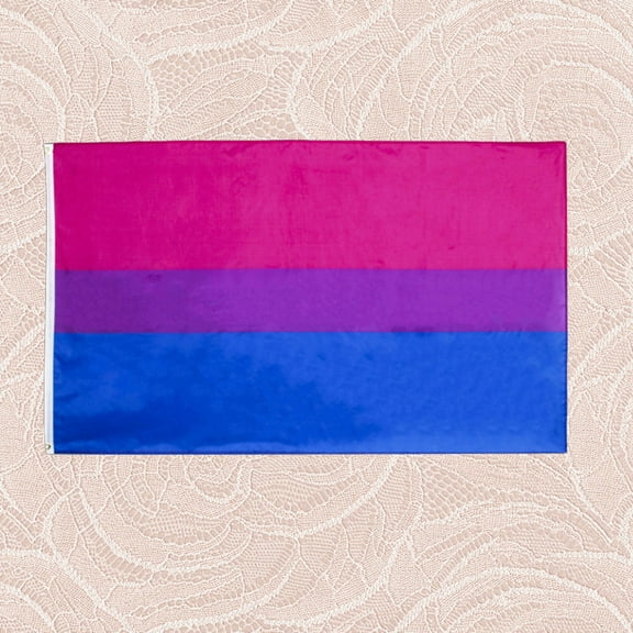 OUNONA 1Pc Fashion BISEXUAL Polyester Rainbow Flag Large Durable Outdoor Banner