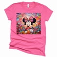 thumbnail image 2 of Minnie Colorful Paint Drops Graphic T-Shirt (Dk Pink-2X Large), 2 of 5