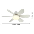 thumbnail image 2 of Control Remoto 2 en 1 Ventilador Techo Eléctrico Con Ventiladores Luces LED 3 Engranajes Tiempo Moderno Ajustable para Cafeterías Patio, 2 of 9