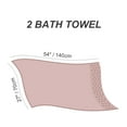 thumbnail image 6 of PiccoCasa 2 Pack Bath Towel Set 27"x54", Cotton Soft 600 GSM Absorbent Misty Rose, 6 of 7