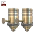 thumbnail image 4 of Royal Designs, Inc. 3 Way Vintage Turn Knob Lamp Socket for Incandescent LED Bulbs, Antique Brass, Set of 2, 4 of 8