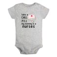 thumbnail image 2 of iDzn Take A Chill Pill My Mommy Is A Nurse Funny Rompers For Babies, Newborn Baby Unisex Bodysuits, Infant Jumpsuits, Toddler 0-24 Months Kids One-Piece Oufits, 2 of 5