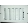 thumbnail image 1 of AP Products 013-627 Heating/ Cooling Register  4 Inch Width x 10 Inch Length; 5-1/4 Inch Width Overall x 12 Length Overall; With Damper; White, 1 of 2